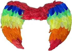 Asa De Anjo Colorido Fantasia Carnaval