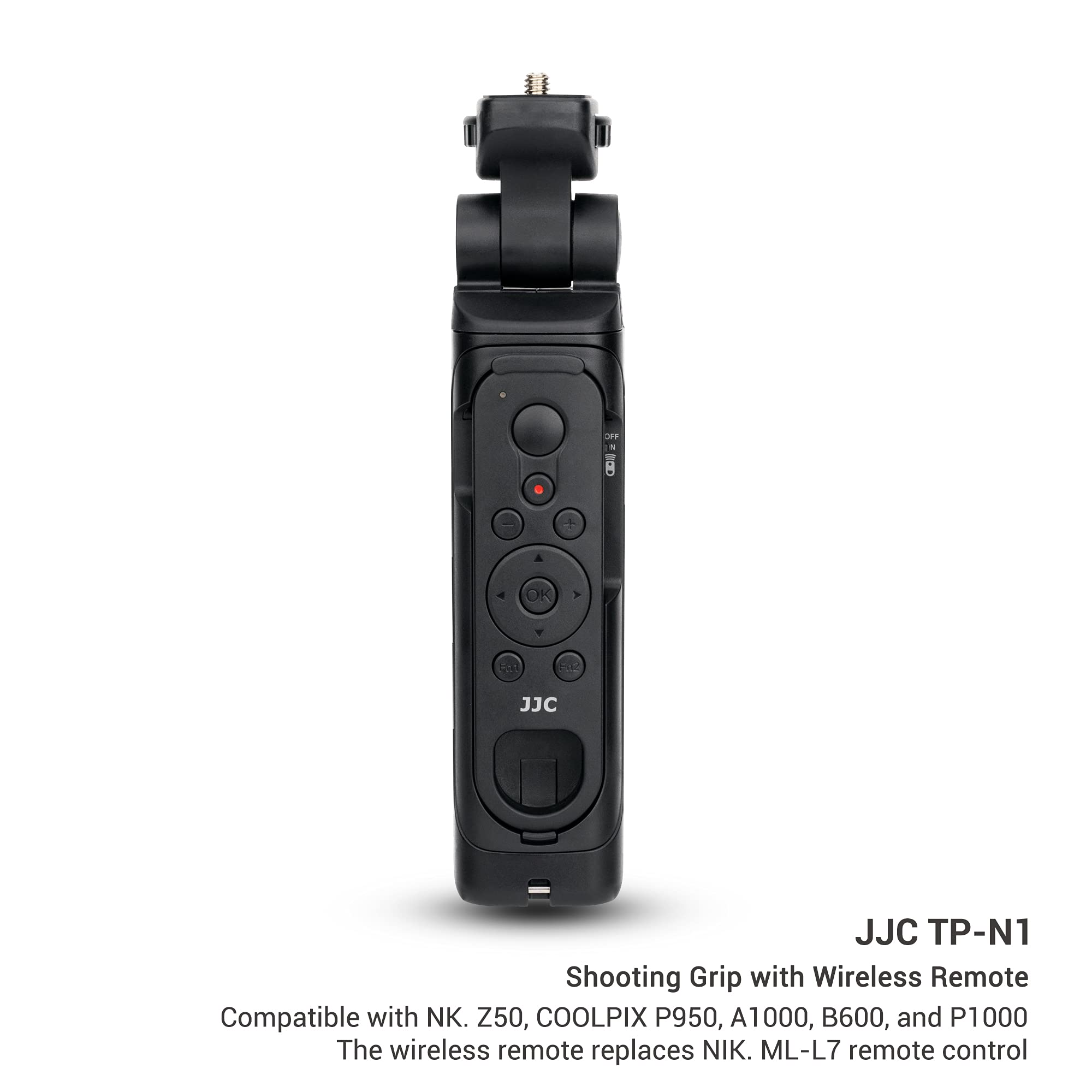 JJC Mini Treppiede con Telecomando Senza Fili per Nikon Z6 II Z7 II Z fc Z50 COOLPIX P1000 P950 A1000 B600 Fotocamera, Bluetooth Commander Sostituisce Nikon ML-L7