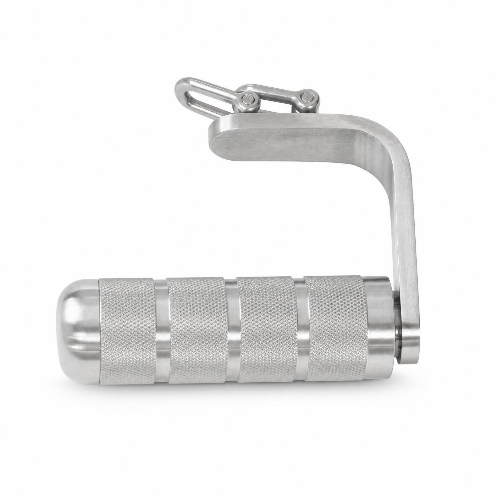Entrenador Muñeca y Antebrazo Antislizante Mango Giratorio Acero Inoxidable con Relieve Agarre en L para portistas, Escaladores, Gimnasio