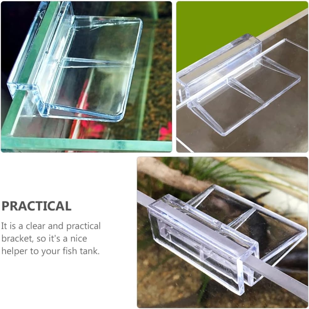 Mipcase 15pcs Support Bracket for Fish Tank Cover Practical Aquarium Rack to Prevent Fish Escape Fits Glass for Open Aquariums