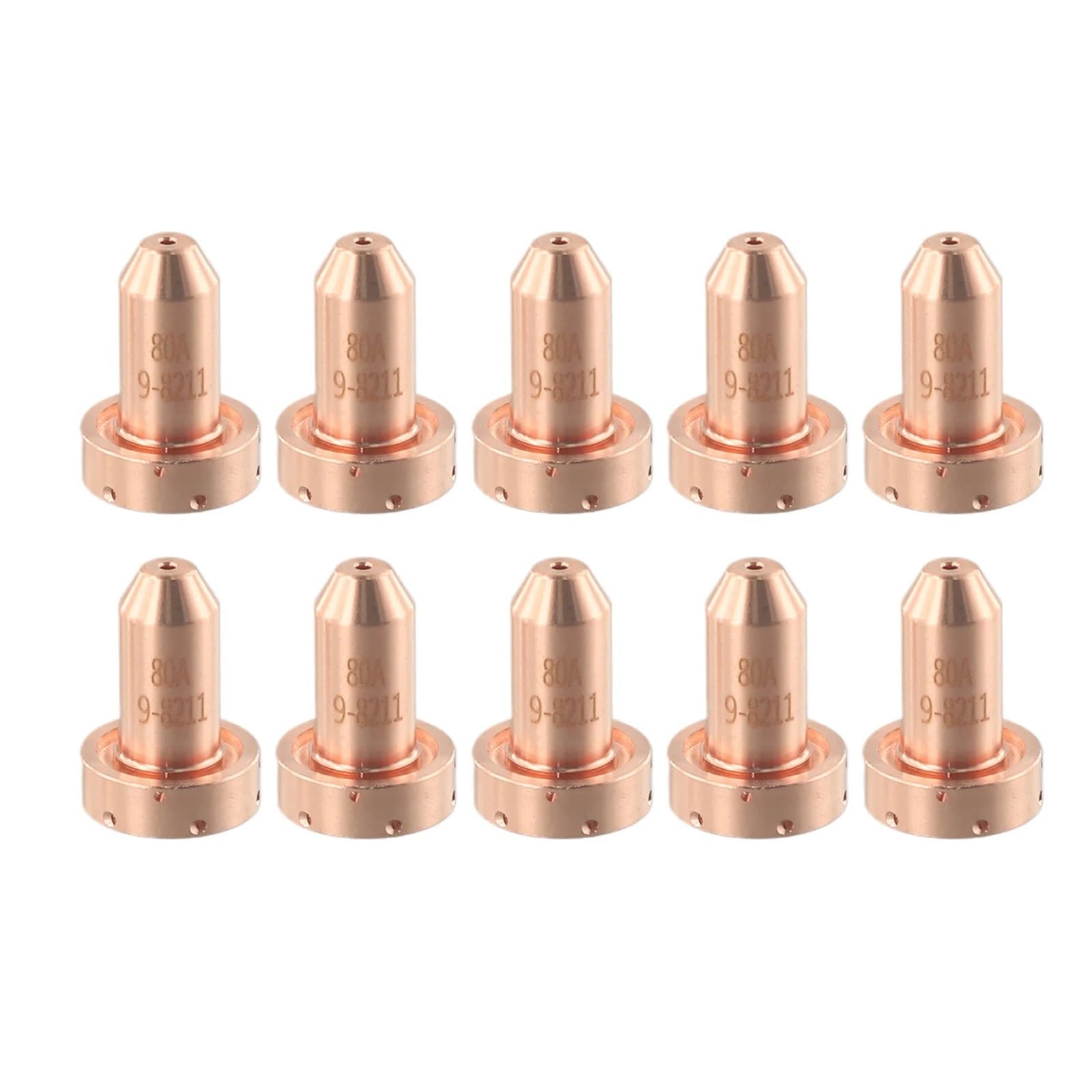 10 sztuk SL60~100 końcówki do dyszy do cięcia plazmowego 9-8211 miedź do dynamiki termicznej dysza palnika do spawania części sprzętu lutowniczego cuicui