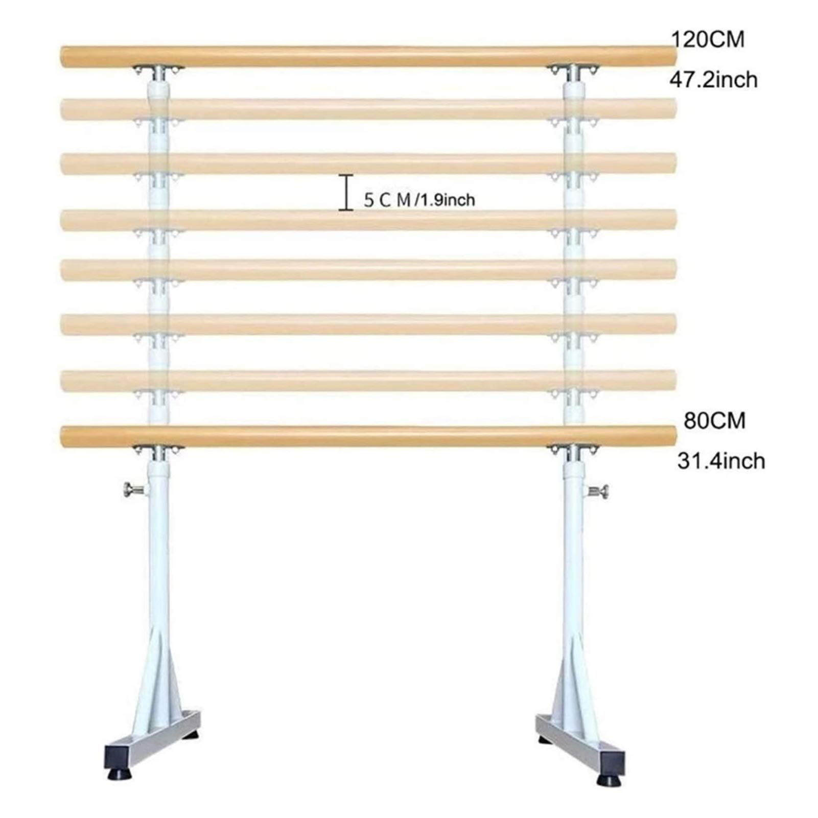 Indoor Freestanding Dance Stick, Portable Ballet Barre Pole for Home Adjustable Mobile Stretching Dance Bar Exercise Equipment