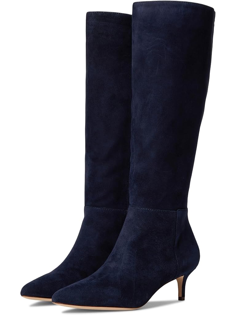 Black Lauren Ralph Lauren McKay Suede Tall Boots Heel
