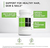 Vista 3 de DaVinci Laboratories Complemento para la piel y las uñas para el cabello con 5.000 mcg de biotina y 500 mg de colágeno, 60 cápsulas – Anti