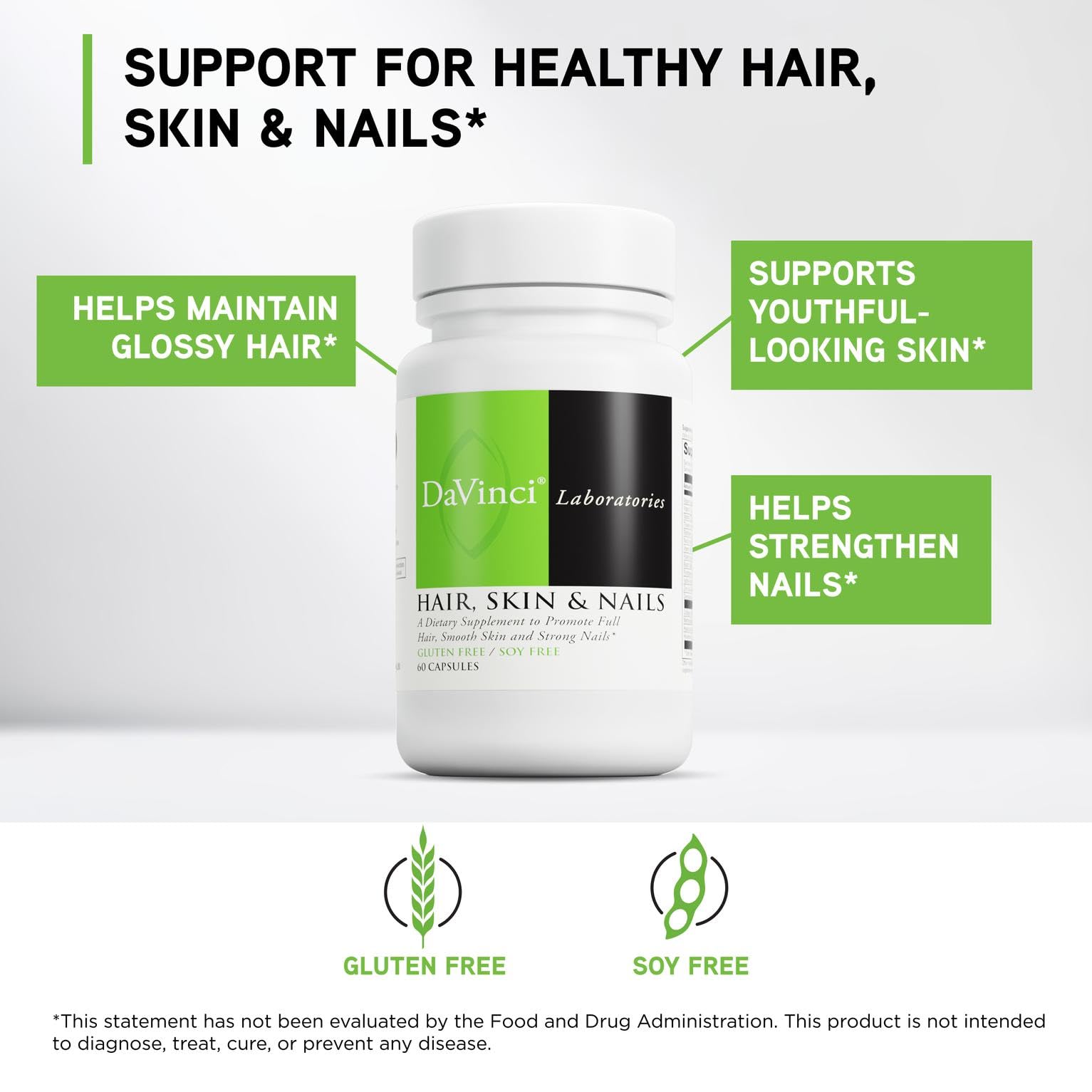 DaVinci Labs Hair, Skin & Nails, 60 Capsules — Amazon image 3