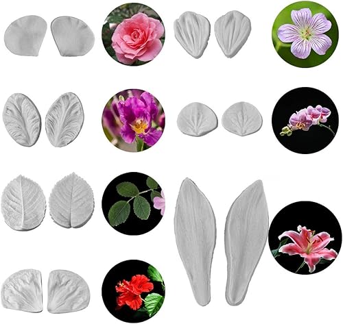 Miniatura 5 de Juego de herramientas de pasta de goma y hojas de pasta de goma, juego de herramientas de pasta de goma, cortador de flores de acero inoxidable,