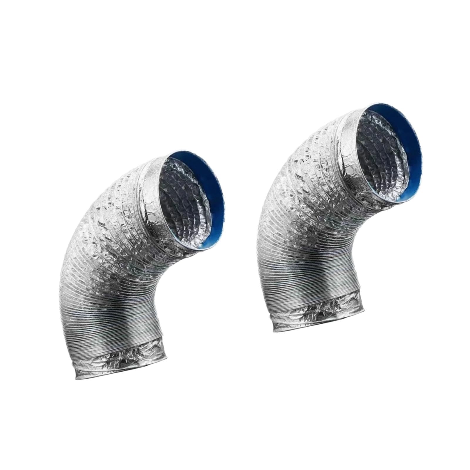 Kaeltsyn Corrugated Dryer Vent Duct 2 Pack Aluminum Replacement Hoses with Quick Setup Structure for Dryer Exhaust Use in Laundry Room and Basement Utility Spaces Basement Exhaust Setup Hose