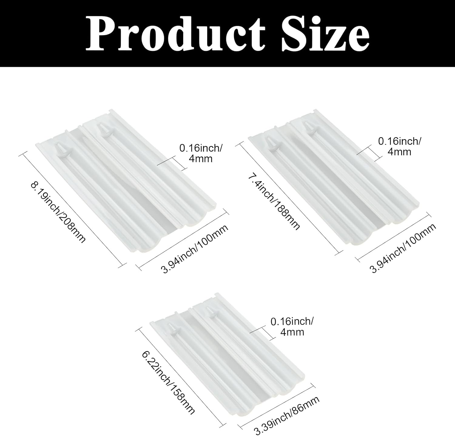 Airssory 3 Pcs 3 Styles Candle Making Molds Long Candlestick Taper Silicone Candle Molds for DIY Candlestick Clay Craft Dinner Table Centerpiece Home Decoration