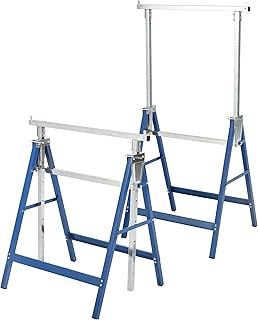 YITAHOME Saw Horses 2 Pack, Folding Saw Horse 2x4 Brackets, 6 Speed Adjustable Legs, Heavy Duty Sawhorse for Woodworking, Carpenters, Contractors