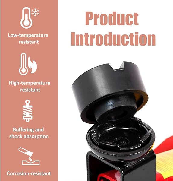 2 Pièces Tampon Caoutchouc Universel pour Cric - Bloc De Caoutchouc pour Cric De Voiture avec Charge Maximale De 3 Tonnes - Coussin De Protection pour Élévation Hydraulique (Noir) - 4