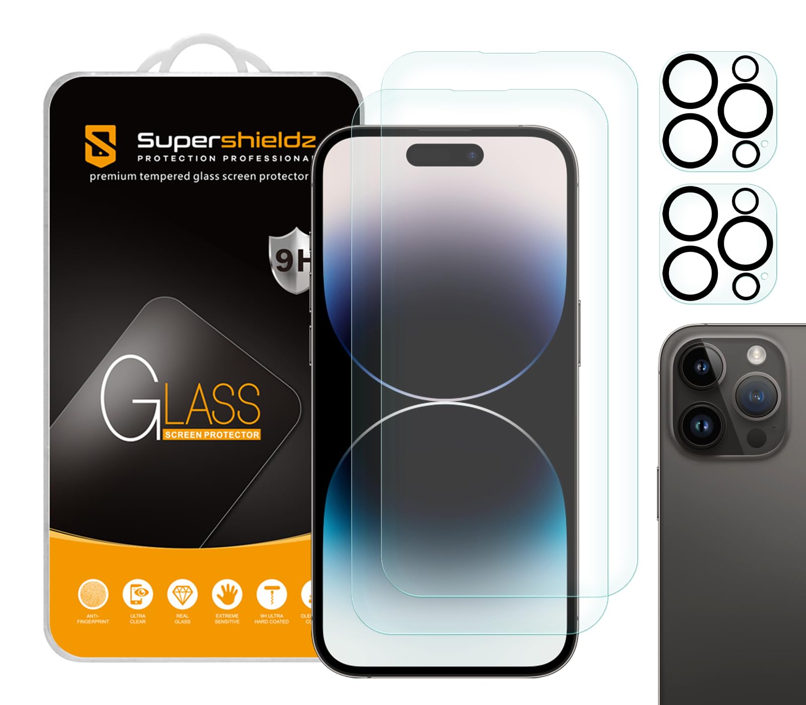Amazon.com: Supershieldz (2 Pack) Designed for iPhone 14 Pro (6.1