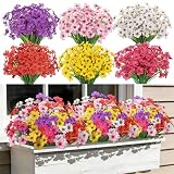 Besteek 24 Bundles Artificial Flowers for...