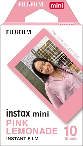 instax Fujifilm Instax Mini Instant Film 10 Sheets, Pink Lemonade