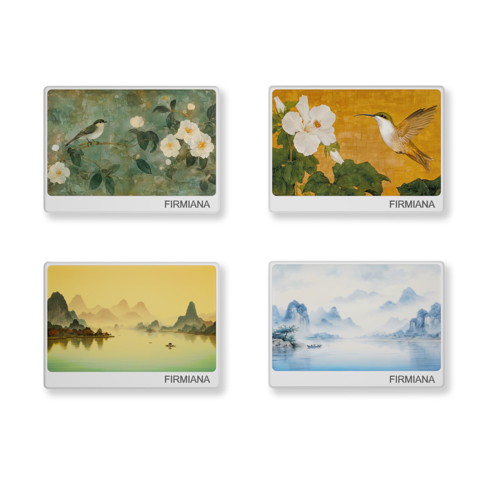 Firmiana MagSafe Wall Stickers,picture frame magnet,photo frame, Mini Photo Frame Multi-Functional Magnetic Photo Frame,White Acrylic Picture Frame Fits 3-Inch Photos, 4-Pack Cross