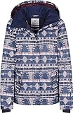 Absolute Bewegungsfreiheit Roxy Damen Jetty Snowboard Jacke, blau weiß kariert, XS EU