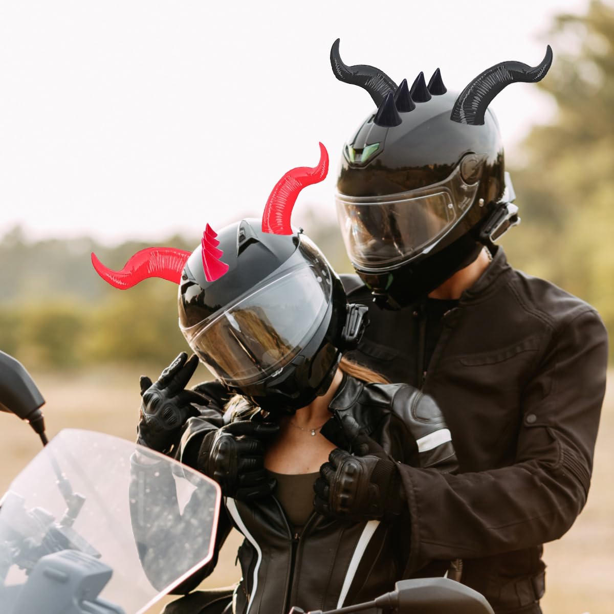 SOOTOP Motorradhelm-Hörner Aus Weichem Kunststoff, Produktbild-Vorschau 8