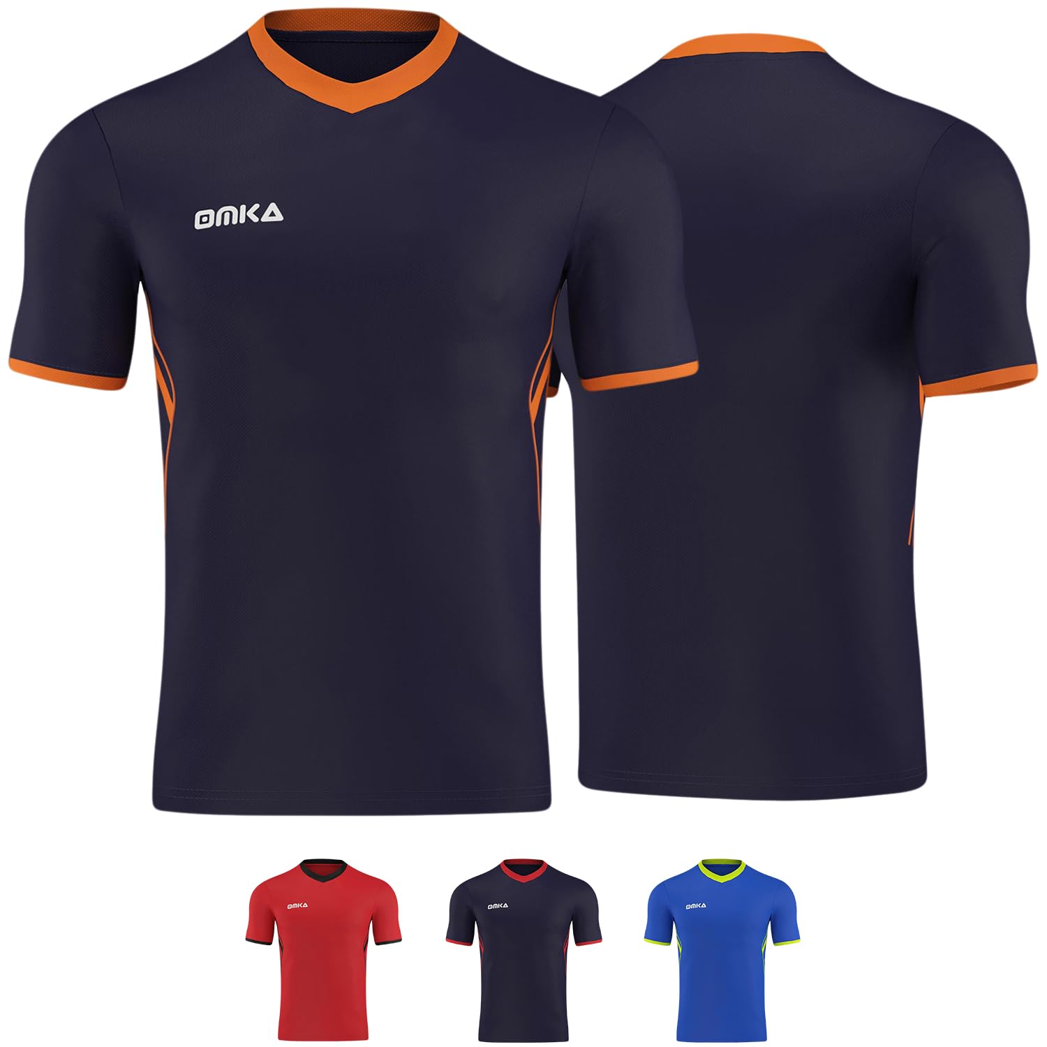 OMKA Sport V-Ausschnitt Teamwear Trikot - Premium Handball-, Fußball-, Volleyball- und Lauf-Uniform Shirt