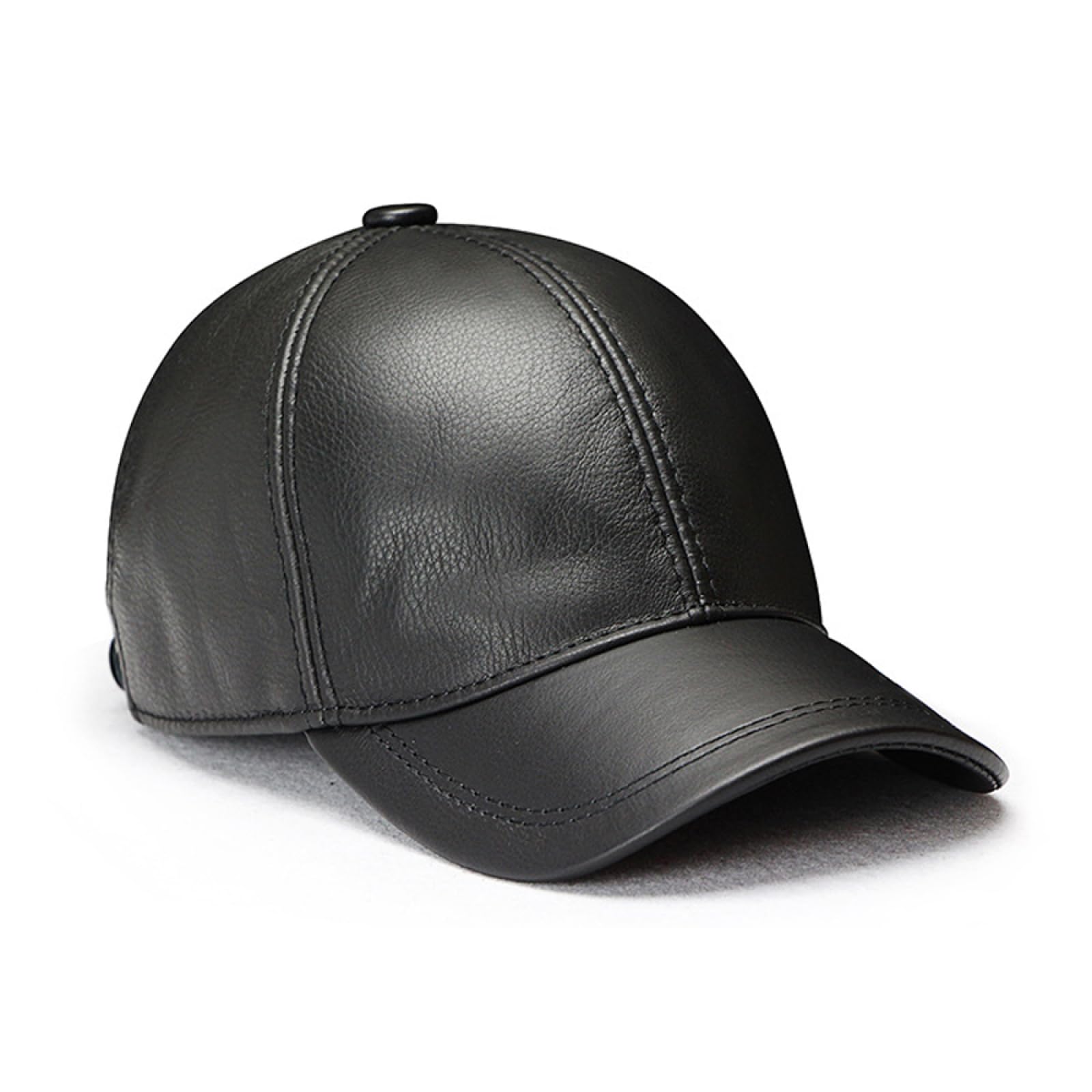 Cappello Uomo Cappellini da Baseball da Uomo in Vera Pelle di Vacchetta, Stile Autunno-Inverno, Casual, in Vera Pelle di Vacchetta