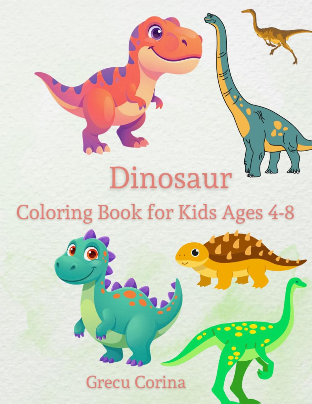 Dinosaur Coloring Book for Kids Ages 4-8
