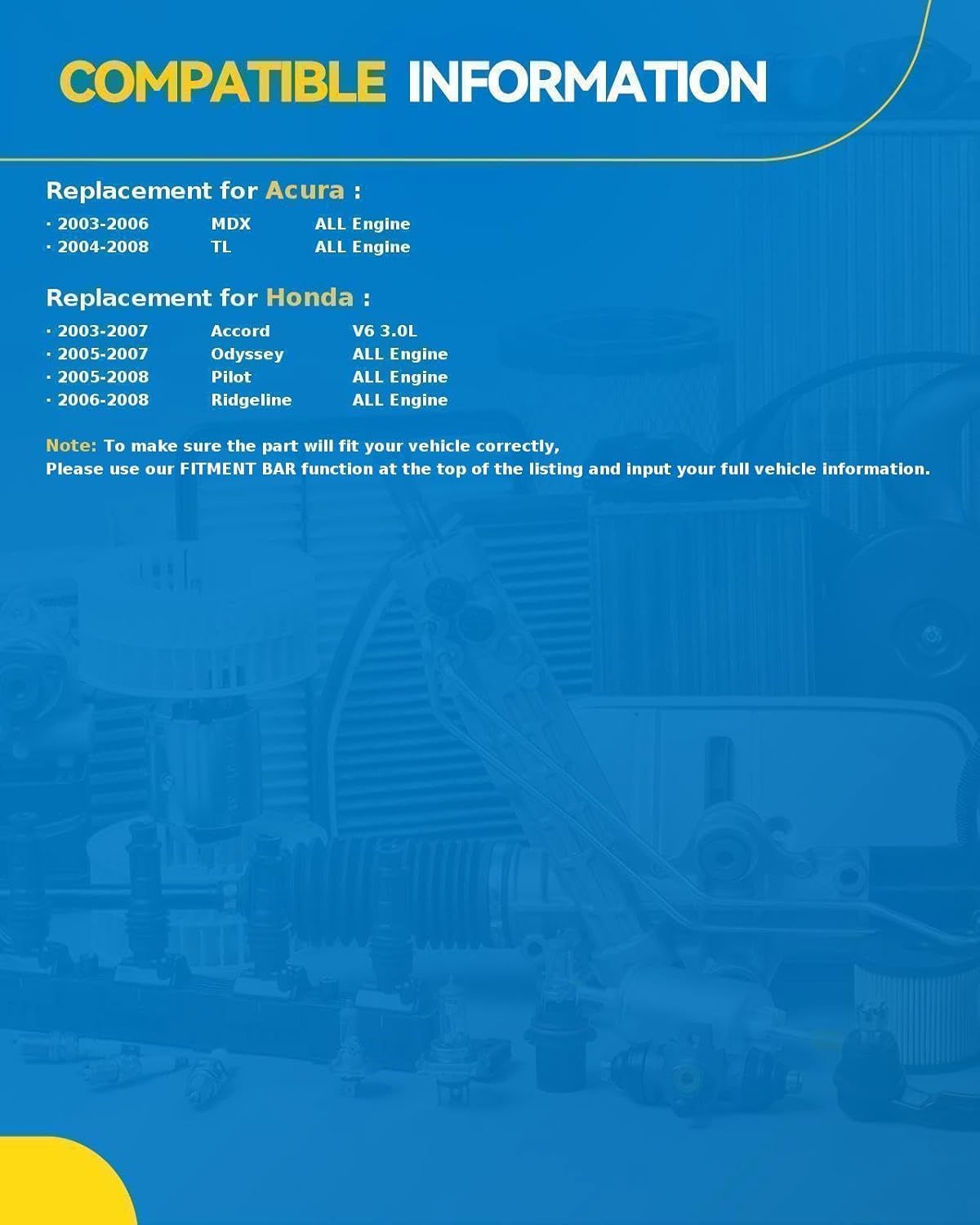 AC Compressor with Clutch, Air Conditioning Compressors for 2003-2007 Accord 3.0L, 2004-2008 TL 3.2L Automotive Replacement AC Compressor Replace OEM# 471-1537,98307, 38810-RCA-A01, 97307