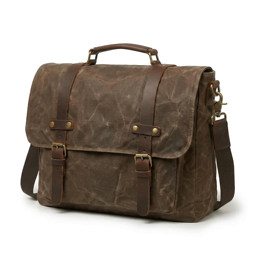 peacechaos Vintage Leather Messenger Bag