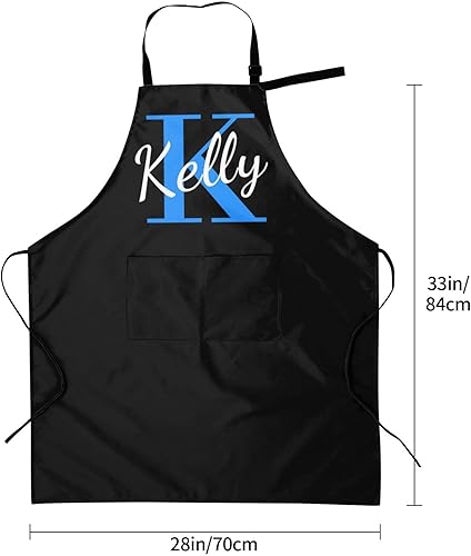 Miniatura 9 de Boffihuxaw Custom Personalized Kitchen Aprons for Men Women with Pockets Customize Photo Logo Picture Name Chef Cook Apron