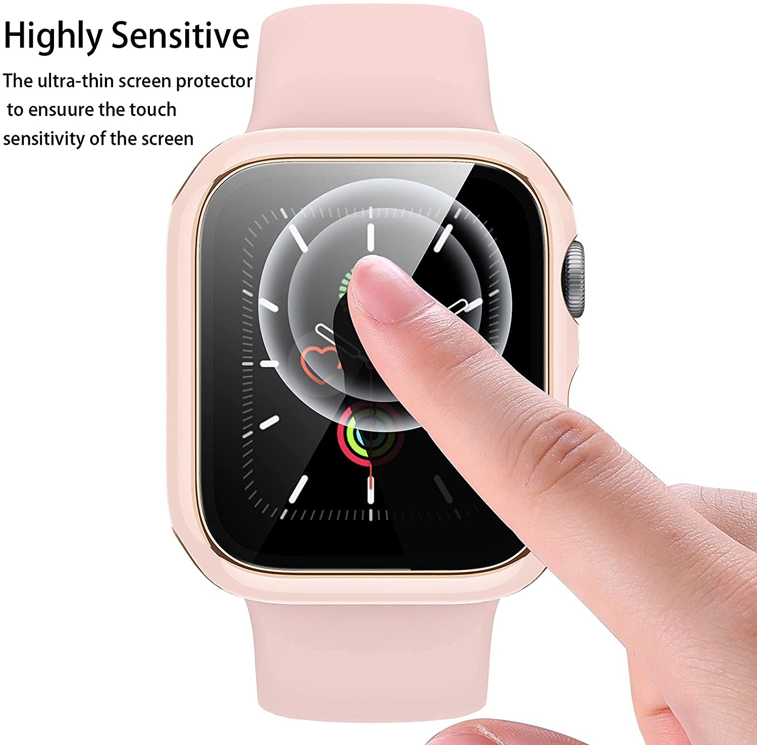 Amazon | 【2枚入り】Apple Watch SE/6/5/4 40mm 対応ケース ガラス  