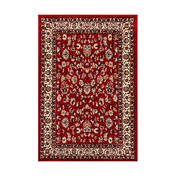 VIMODA Klassisch Orient Teppich dicht gewebt Wohnzimmer Rot Braun, Maße:120x170 cm – Bild 5