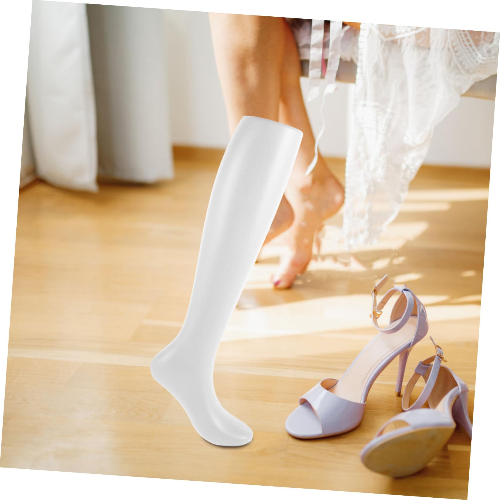 IMIKEYA Stehende Damen-socken-präsentationspuppe Realistisches Schaufenstermodell Für Mittelhohe Strümpfe Stabiles Design Für Einzelhandel