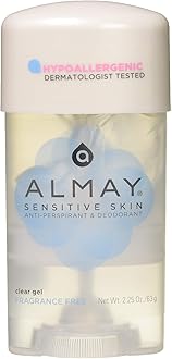 AlmayClear Gel, Anti-Perspirant and Deodorant, Fragrance Free, 2.25-Ounce Stick (Pack of 3)