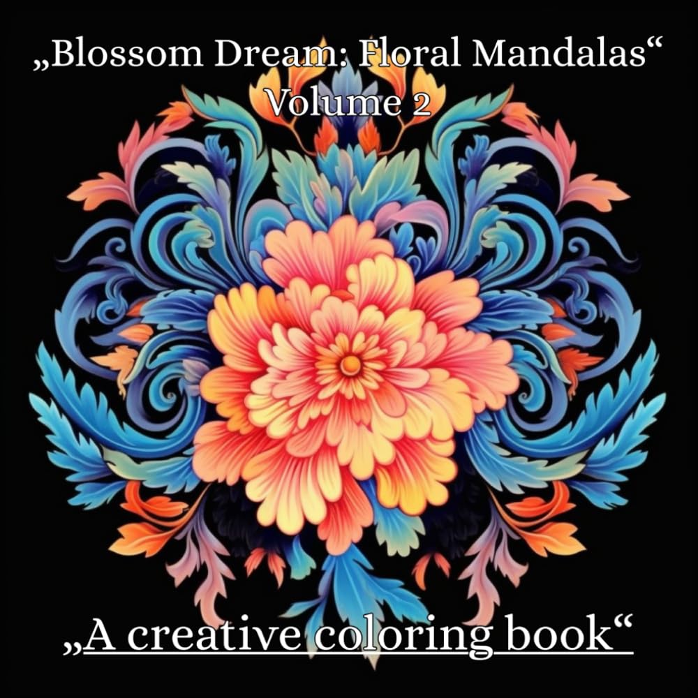 Livre de coloriage mandalas floraux Blossom Dream pour libérer votre esprit
