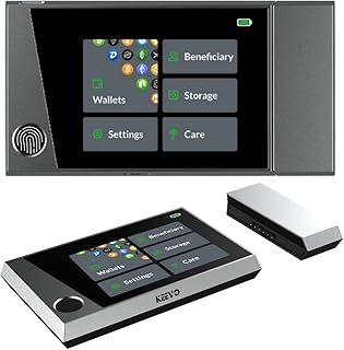 Keevo Model 1 Crypto Wallet (Cold Storage, Hardware Ledger) - Secure, Safe & Trusted Cryptocurrency Wallet & Ledger for Bitcoin (BTC), Ethereum (ETHER), NFT and Digital Assets