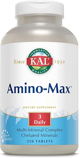 KAL Amino Max, Amino Acids, Multi-Mineral Complex Chelated Minerals 250 Tablets