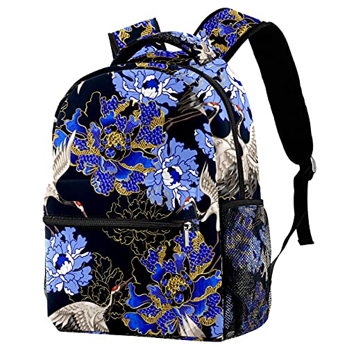 Sac à dos pour homme et femme avec motif chien bleu sac ordinateur portable