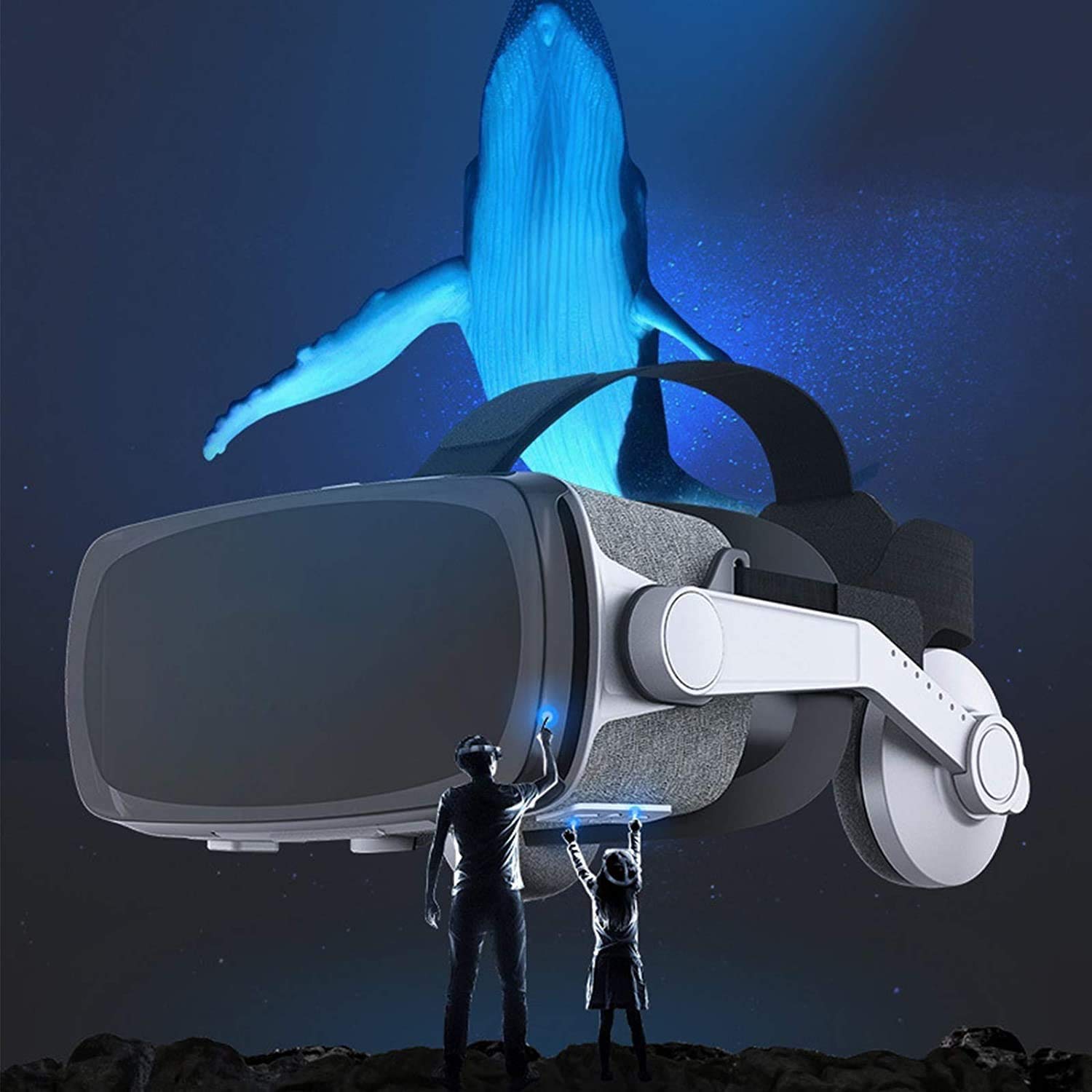 VR Auriculares, auriculares de realidad virtual para películas y juegos. VR Gafas gafas compatibles con iOS y Teléfono Android, Pupila ajustable y distancia Distancia 360 ° Panorama, Ojos Protec