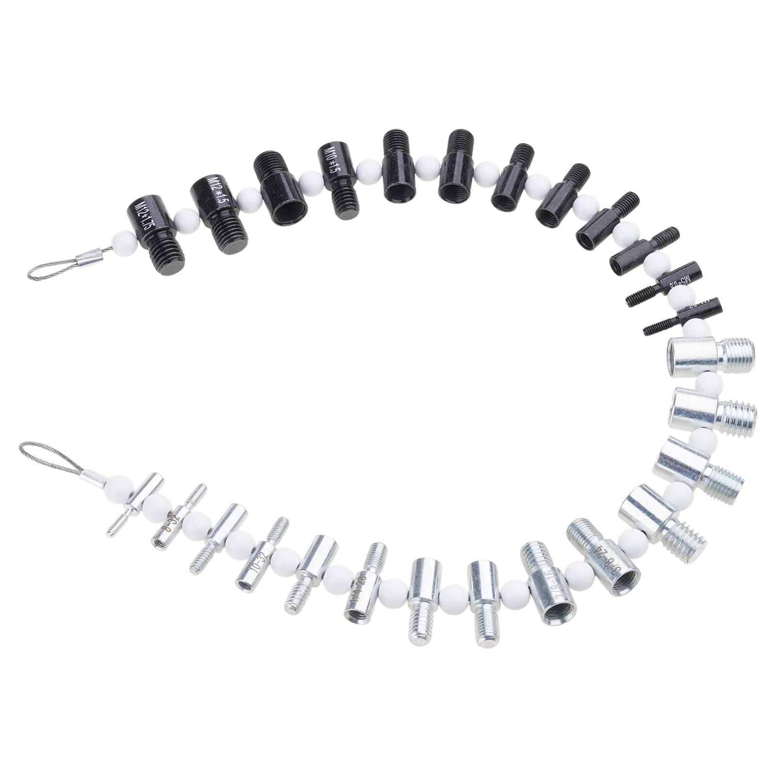 Pffiocix Men's Nuts And Bolts Thread Checker Inch And Metric 26 /Fe Gauge Bolt Size And Thread Gauge Nuts And Assortt Set Checker