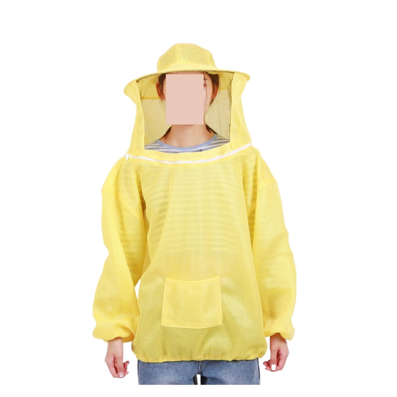 Beekeeping Anti-Bee Clothing Beekeeping Suit Beekeeper Body with Bee-Proof Cap Beekeeping Equipment(Giallo)