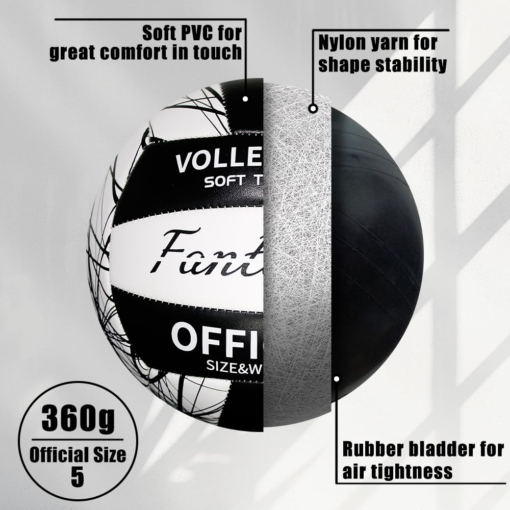Voleibol tamaño 5 con bomba, voleibol de playa suave de piel suave resistente al agua para jugar al aire libre en interiores, pelota de agua, regalo para adultos