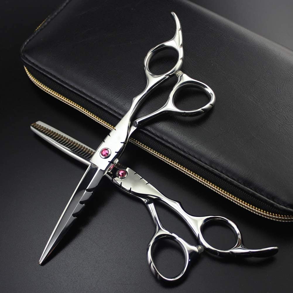 Friseurschere, Friseurschere Mit Scharfer Friseurschere, Professionelles Friseurscheren-Set, Leichte Effilierschere Für Haarschneidesalons, Flatcut 5,5 Zoll, A-5,5-Zoll-Set