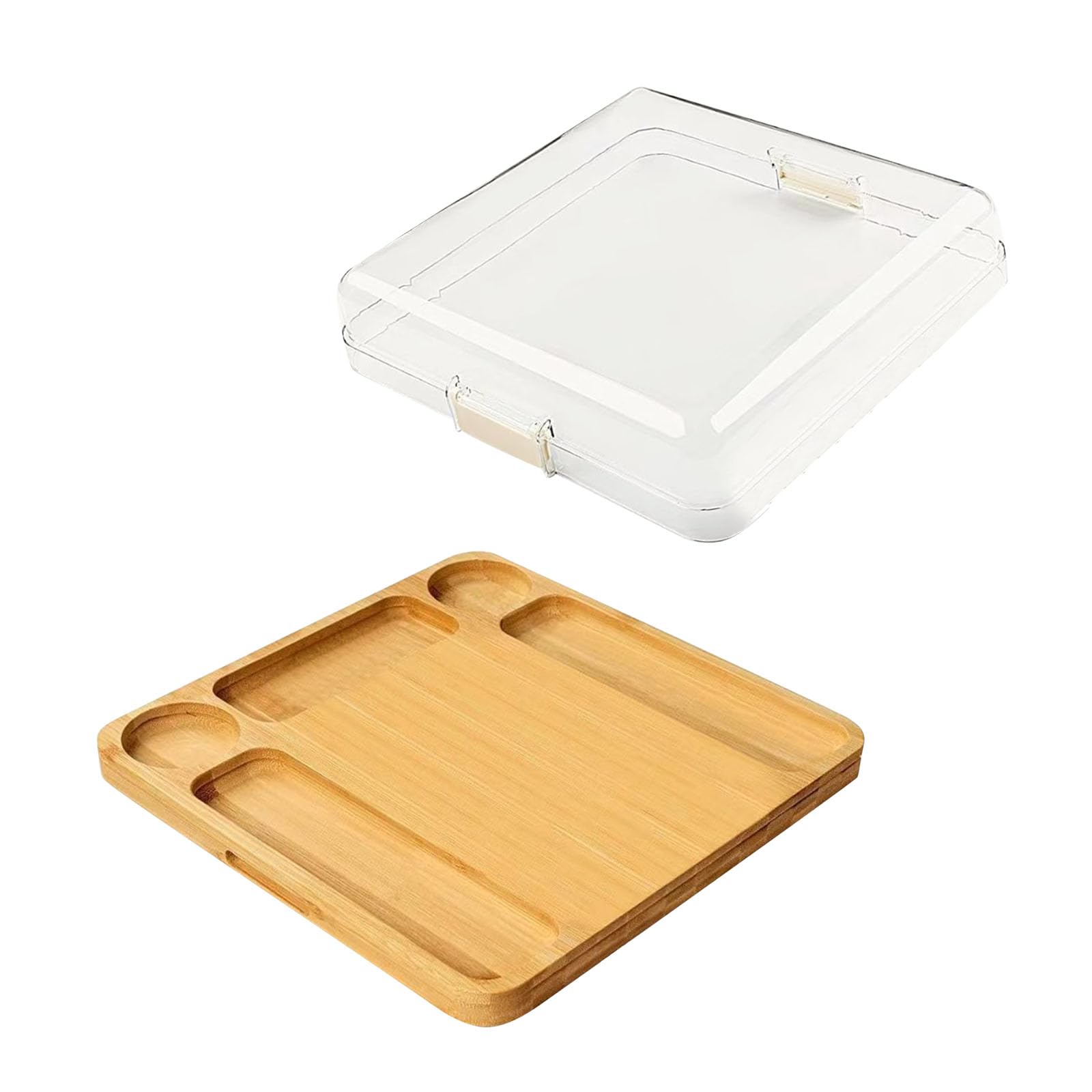 Function Green Tray Including Clear Cover Compartments Cheese Fruit Entertaining Stalk Tray Wedding Present Openhouses Present Cheese Boards Kitchen Addition
