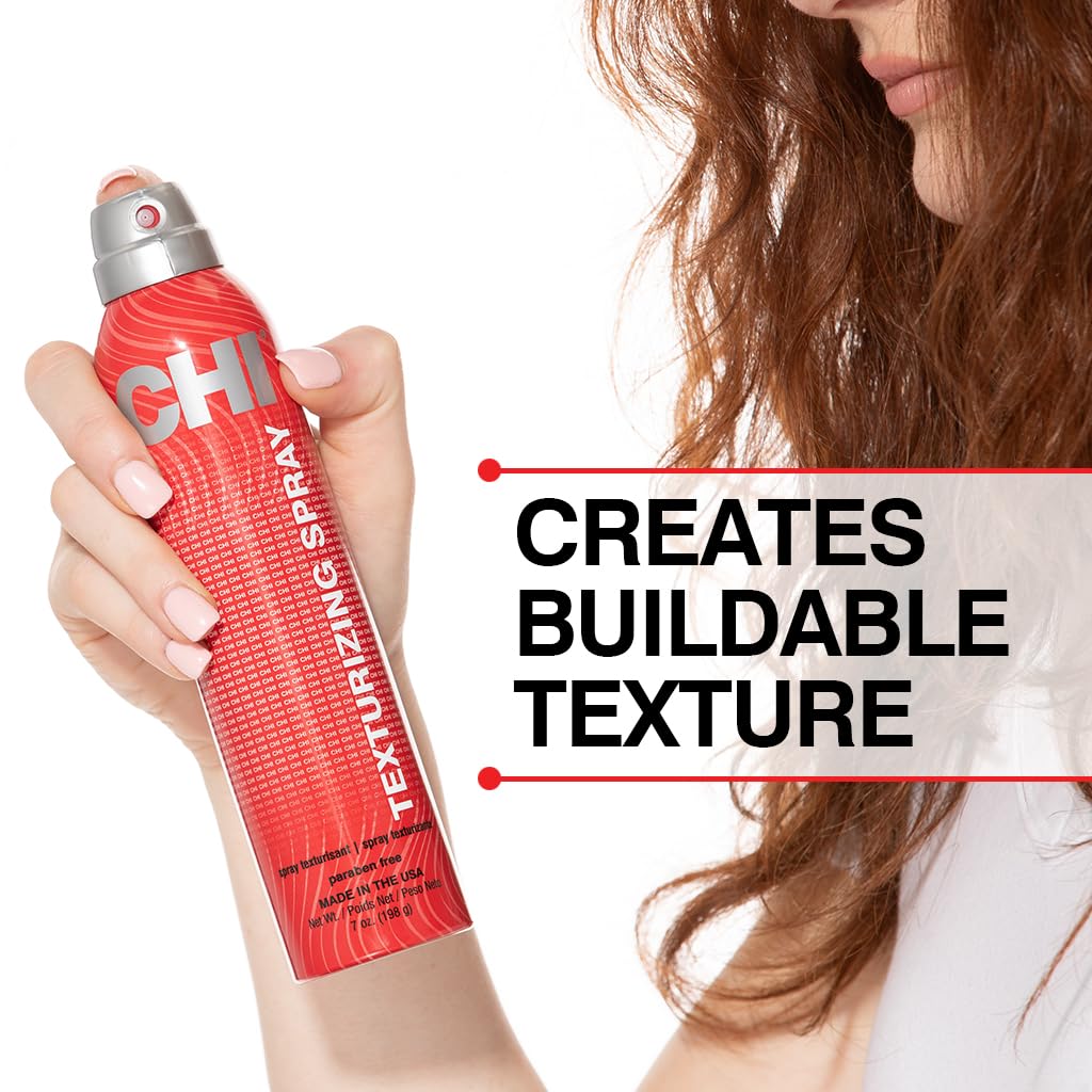 CHI Texturizing Hairspray, Volumizing Hairspray For Adding Buildable Texture & Body, Flexible Hold, Sulfate, Paraben, & Cruelty-Free, 7 Oz - Image 2