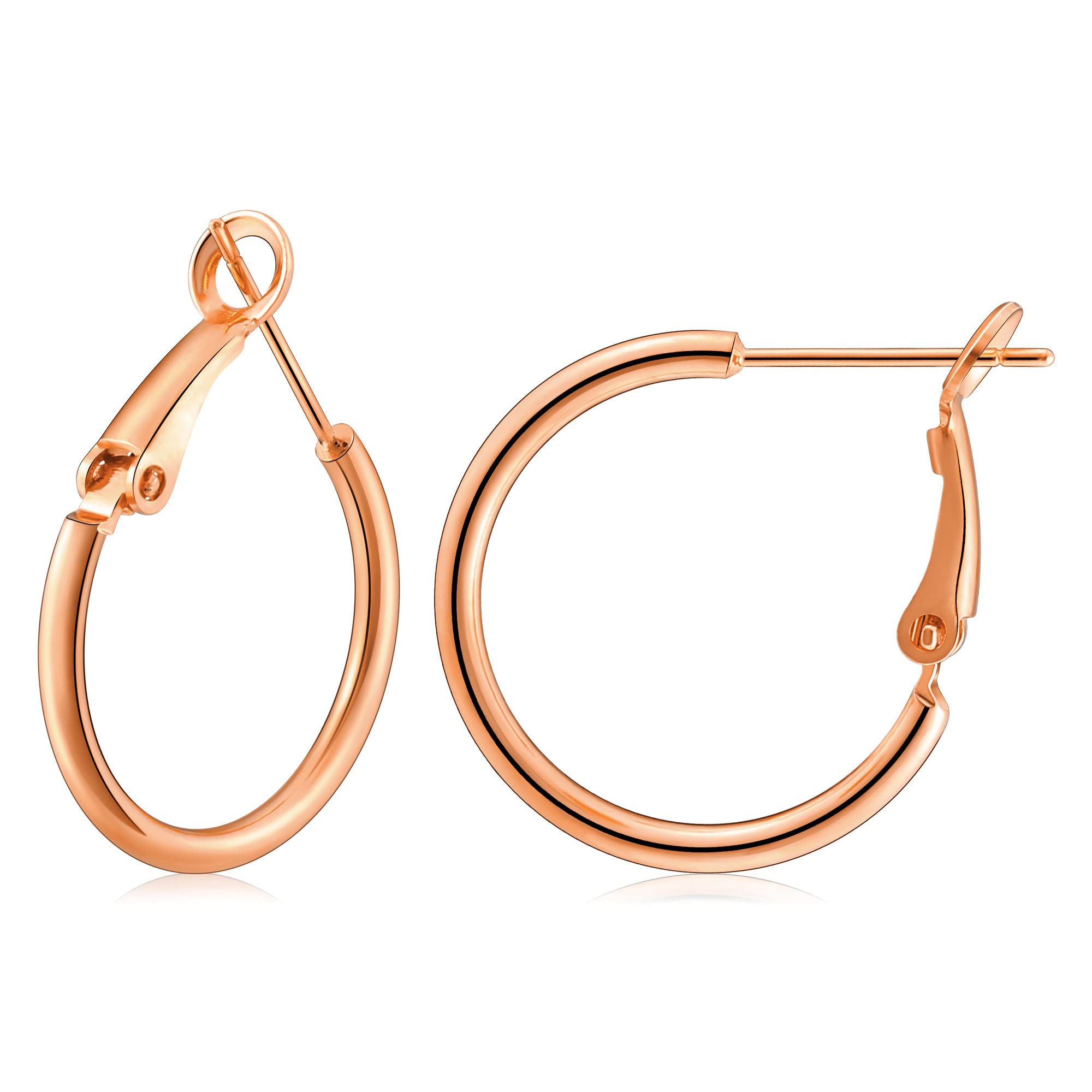 Gacimy Gold Hoop Earrings for Women, 14K Gold Plated Thin Hoops