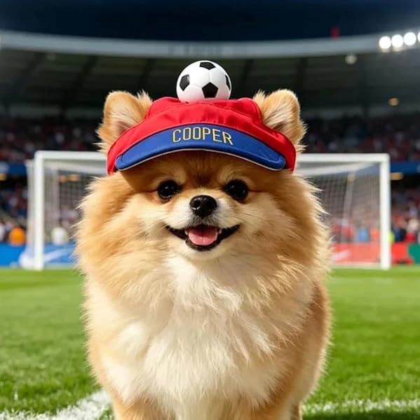 Custom Dog Hat with Embroidered Portrait and Name, Pet Baseball Cap with Ear Holes - 4