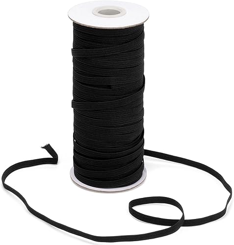 Miniatura 2 de Banda elástica plana y versátil, 50 yardas de largo, 14 de pulgada de ancho, perfecta para costura, proyectos de bricolaje, artes y manualidades