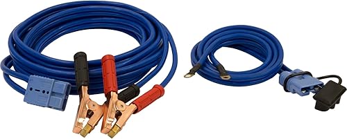 Buyers Products 5601026 - Cable de refuerzo de cable de puente de 28 pies con conexión rápida, calibre 4, 600 amperios, asistencia en carretera para