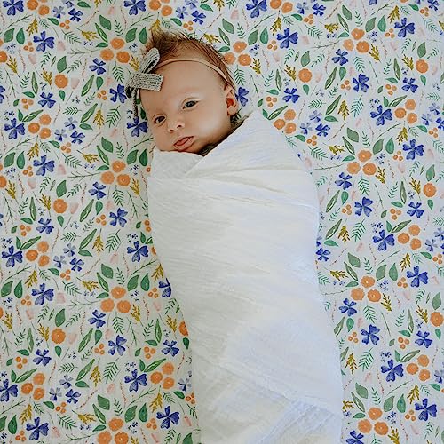 Image of Little Unicorn Muslin Swaddle Blanket for Newborns & Infants | Soft & Breathable Fabric | Set of 3 Baby Blankets for Swaddling, Nursing, Shower Gifts (White)
