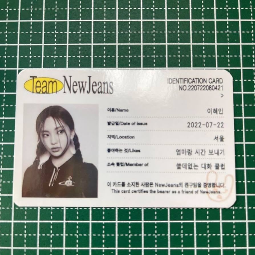 NewJeans/HYEIN(ヘイン)「ホログラム入りレアカード」✪限定特典!! NewJeans/HYEIN(ヘイン)「ホログラム入りレアカード」✪限定特典!!