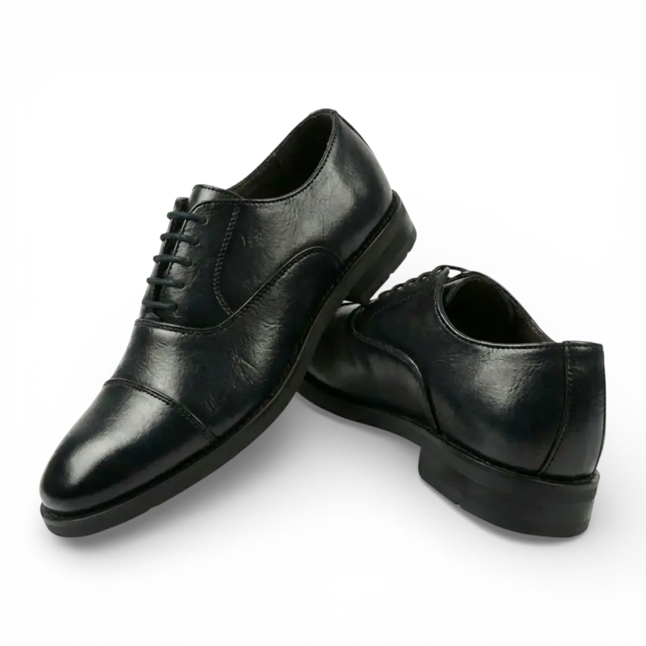 Scarpe Eleganti Stringate da Uomo Dolcetto in Similpelle, Modello Oxford Classico con Punta Rinforzata