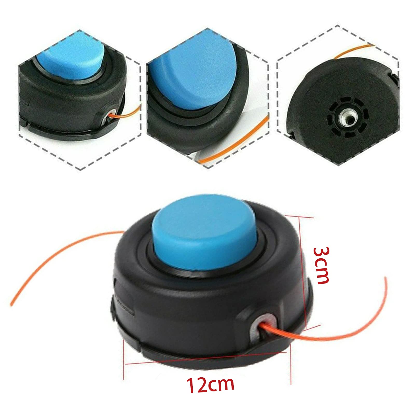 Lot De 3 Têtes De Débroussailleuse M10 T35 - Compatible Husqvarna 323L 323R 324LX - Alimentation Automatique