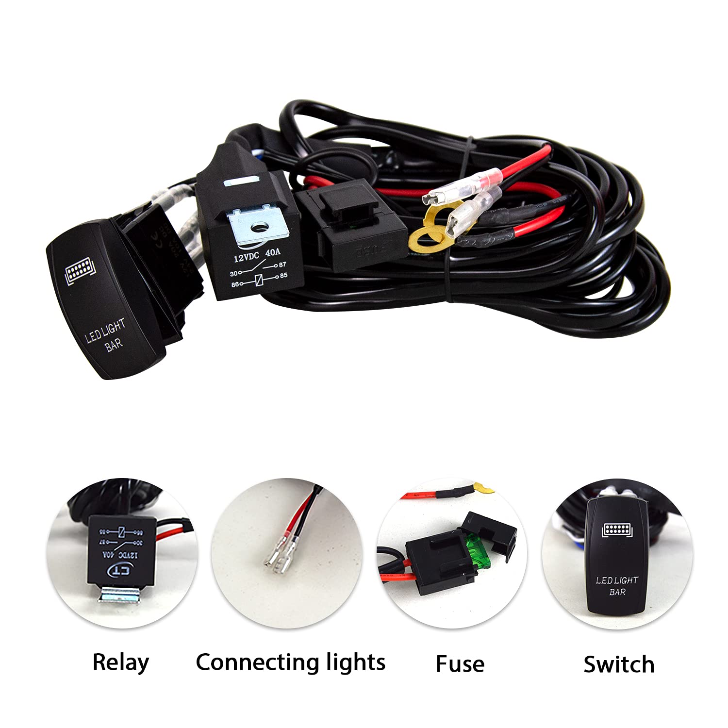Willpower Barra Led 4x4 20 pulgadas 51cm 420W Barra de Luz LED 12V 24V IP67 Impermeable Largo Alcance Faro Led Trabajo Focos Led 6000k para 4x4 Tractor Coche Camion Barco con Arnés de Cableado